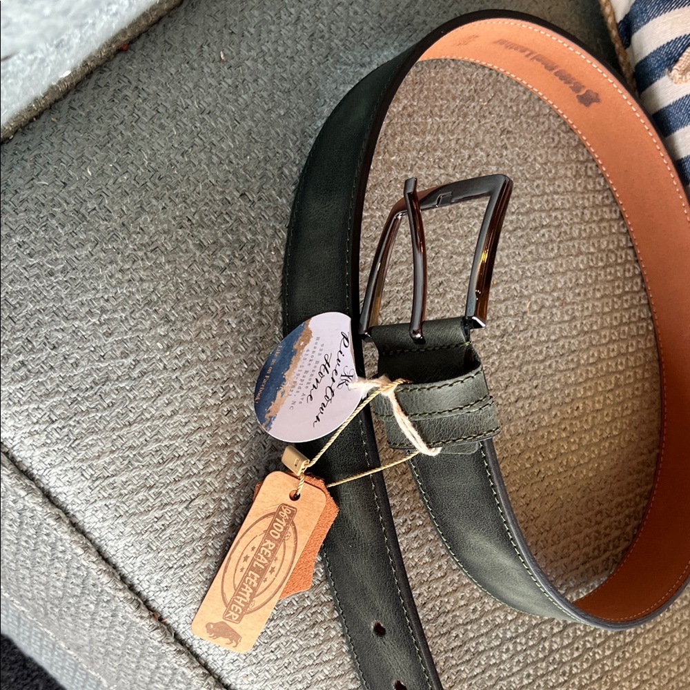 Rodd & Gunn Dark Green Leather Belt